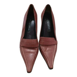 Studio spiga women pointed shoes cognac color size 7M